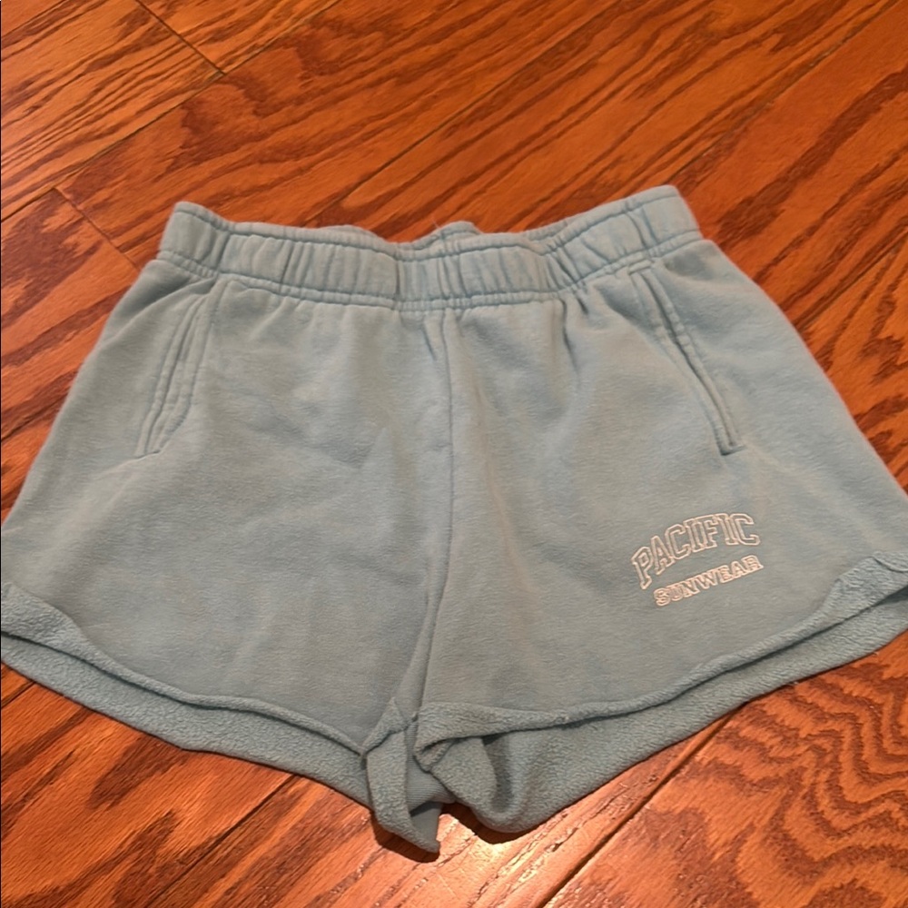 Pacific Sunwear Blue Athletic Shorts Relaxed Fit